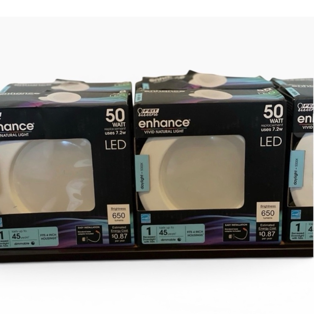 Feit Electric 4” LED Recessed Downlights 5000K Daylight Set of 6
